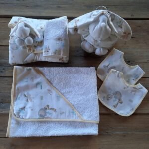 Set de Algodón Pima con accesorios en Bolsita de Tul. Set N° 2