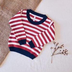 pullover a rayas rojas y blancas