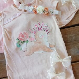 Body con Puntilla y Estampa de Conejo