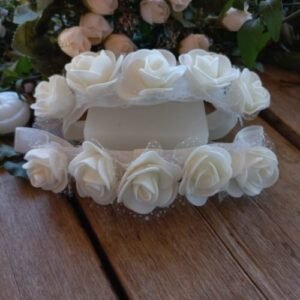 Vincha Para Beba de Elástico con Flores.