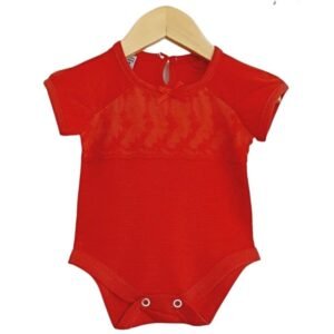 Body con Broderie Manga Corta