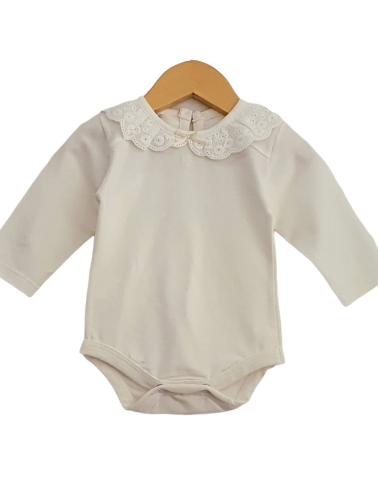 Body Beba Manga Larga con Cuello Broderie - Image 2