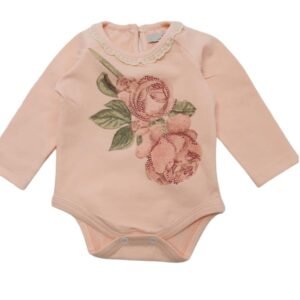 Body Manga Larga con Aplique Metálico