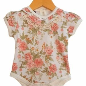 Body Floreado con Volados Manga Corta