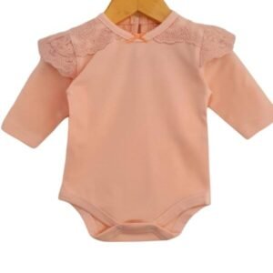 Body de Manga Larga con Broderie en Hombros