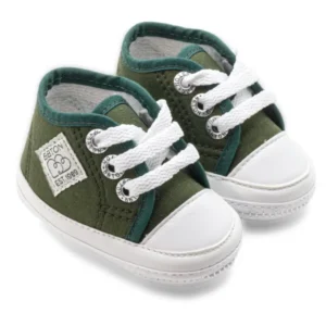Zapatillita Alta Gabardina Verde