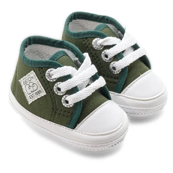 Zapatillita Alta Gabardina Verde