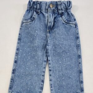 jean wide con brillos