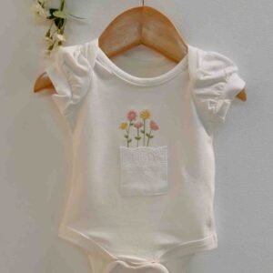 Body Manteca Flores Bordadas